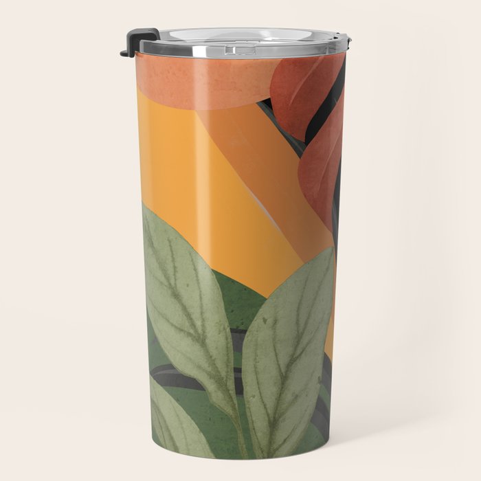 Abstract Art Tropical Leaves 109 Travel Mug Gallery Image 3