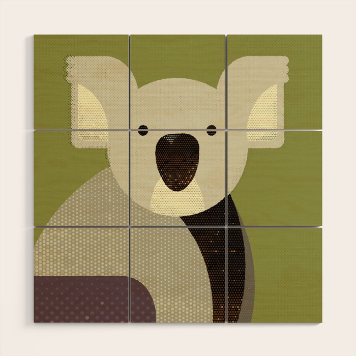 Whimsy Koala Wood Wall Art Gallery Image 1