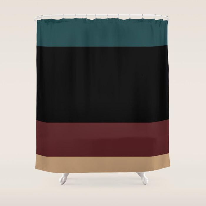 Contemporary Color Block XII Shower Curtain Gallery Image 1