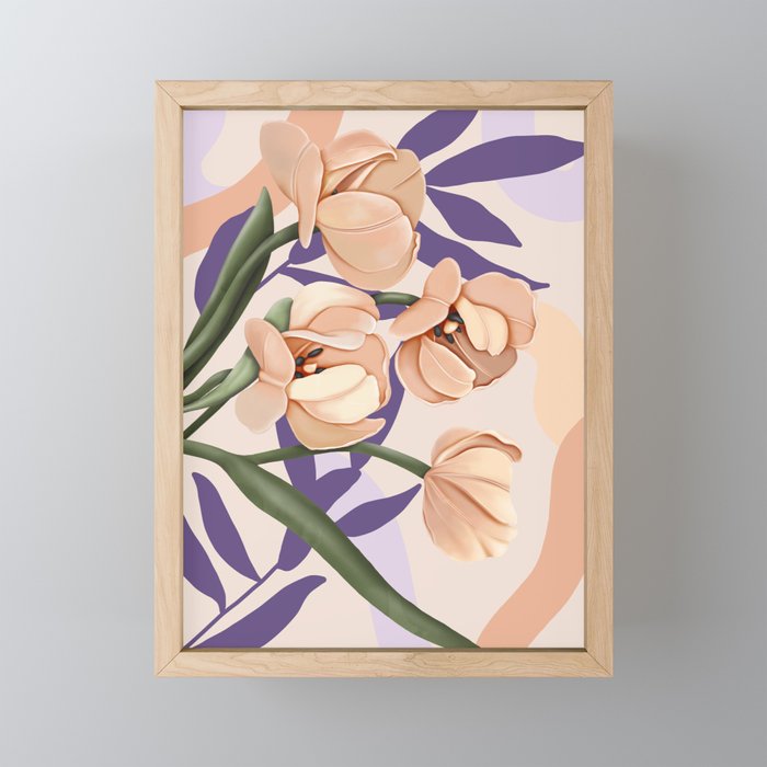 Large pink flowers MP3 Mini Art Print Gallery Image 1