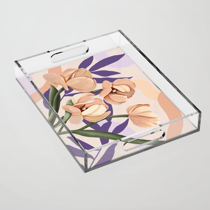 Large pink flowers MP3 Acrylic Tray Gallery Image 1