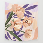 Large pink flowers MP3 Wall Tapestry Gallery Image 4