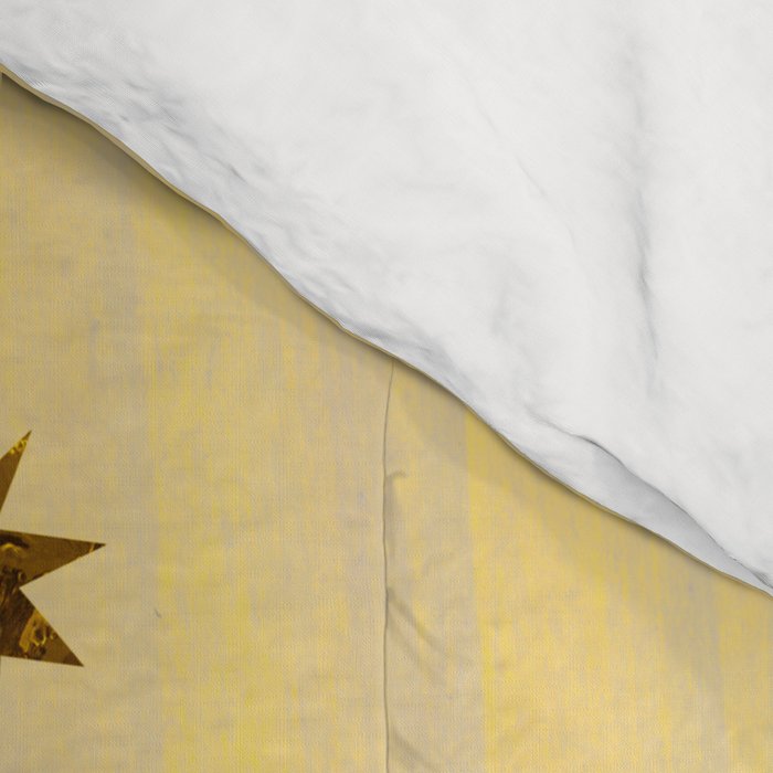 Celestial Star Twinkle in Golden Amber Watercolor Comforter Gallery Image 4