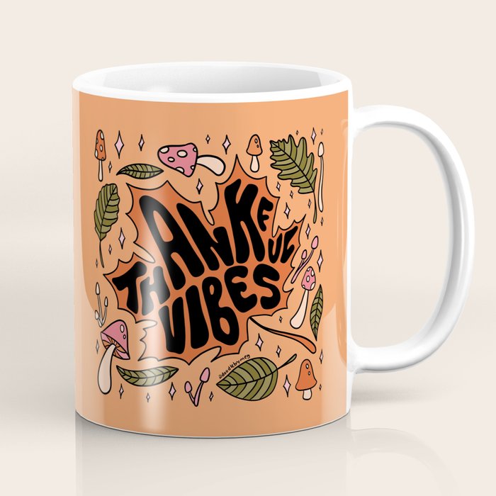 Thankful Vibes Coffee Mug Gallery Image 1