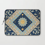 Sun Moon and Stars Celestial Blue Laptop Sleeve Gallery Image 1