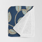 Sun Moon and Stars Celestial Blue Throw Blanket Gallery Image 3