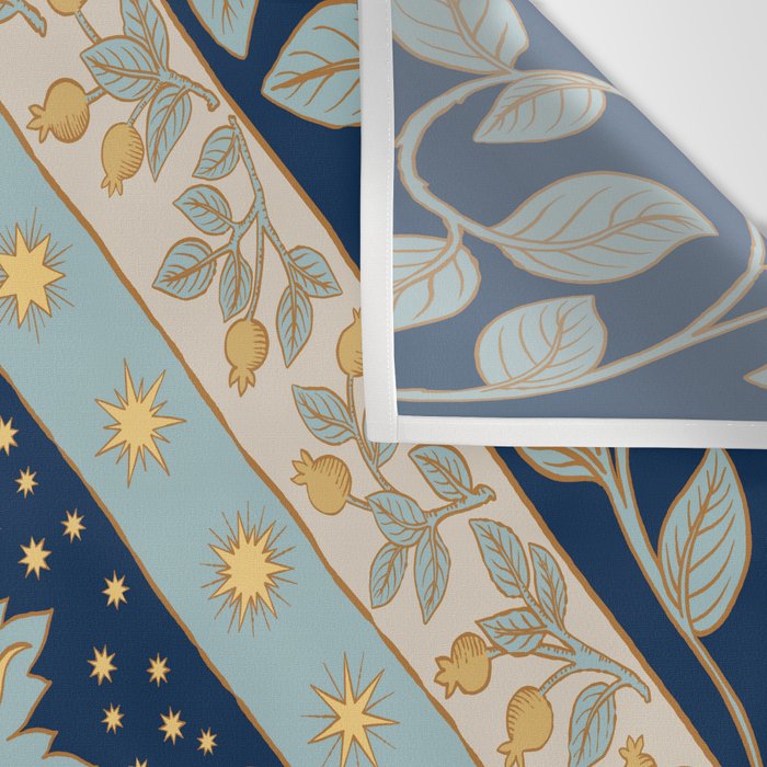 Sun Moon and Stars Celestial Blue Wall Tapestry Gallery Image 3