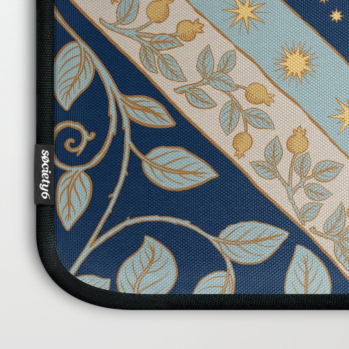 Sun Moon and Stars Celestial Blue Laptop Sleeve Gallery Image 3