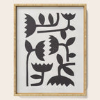 Linocut Tulips #3 Serving Tray Gallery Image 1