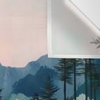 Pastel Lake Reflections Wall Tapestry Gallery Image 3