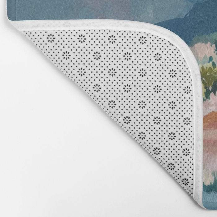 Pastel Lake Reflections Bath Mat Gallery Image 2