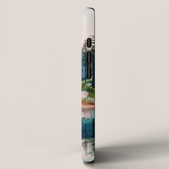 Pastel Lake Reflections iPhone Case Gallery Image 2