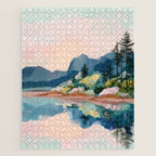Pastel Lake Reflections Jigsaw Puzzle Gallery Image 1