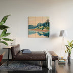 Pastel Lake Reflections Wood Wall Art Gallery Image 2