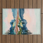 Pastel Lake Reflections Outdoor Rug Gallery Image 1