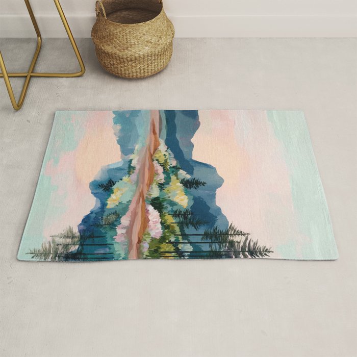 Pastel Lake Reflections Rug Gallery Image 1
