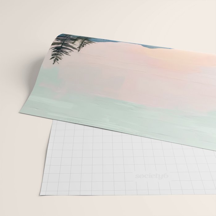 Pastel Lake Reflections Wrapping Paper Gallery Image 2
