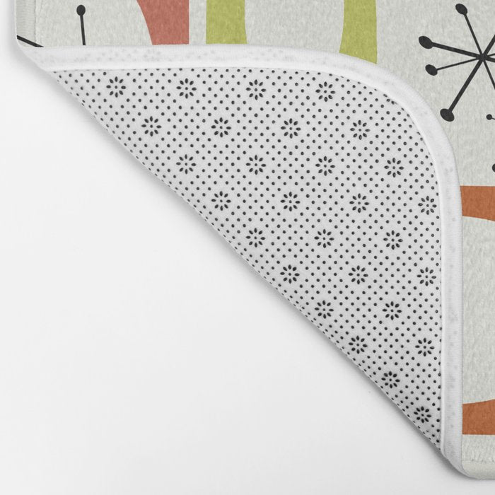 Mid Century Modern Shapes 1950s colors  Bath Mat Gallery Image 2