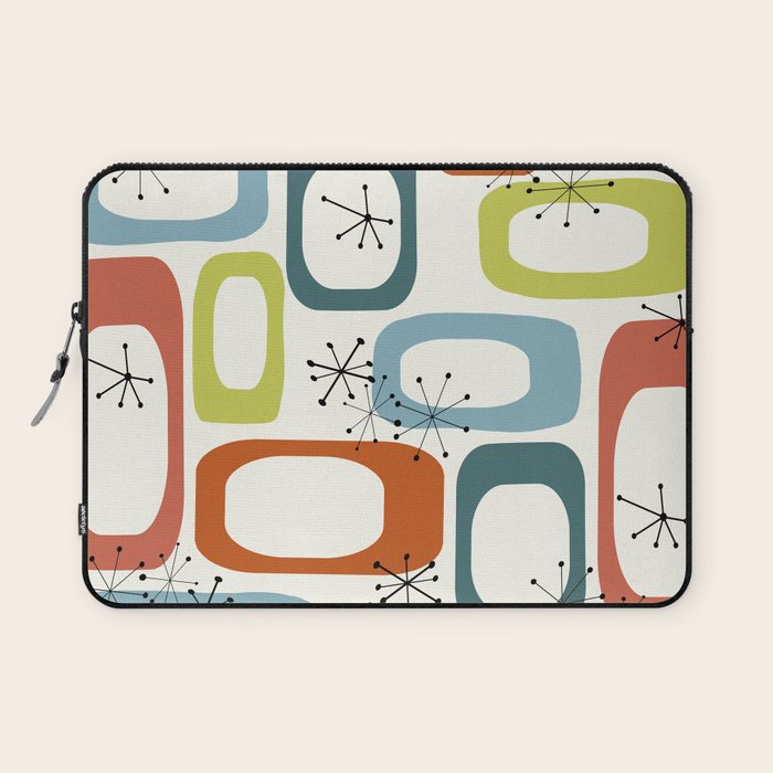 Mid Century Modern Shapes 1950s colors  Laptop Sleeve Gallery Image 1