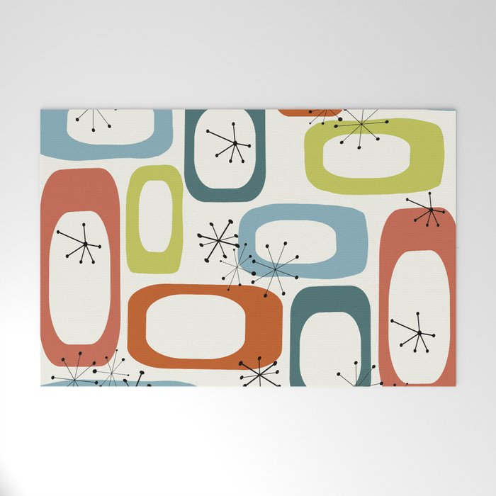 Mid Century Modern Shapes 1950s colors  Welcome Mat Gallery Image 1