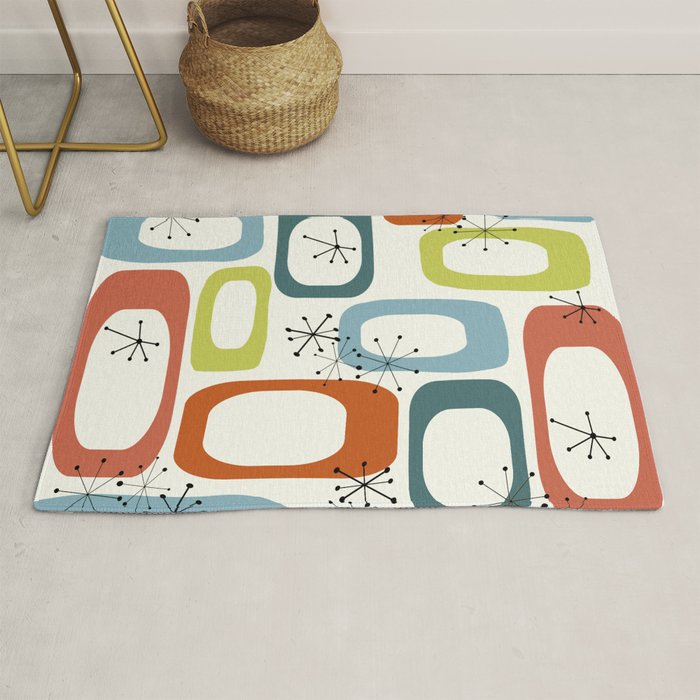 Mid Century Modern Shapes 1950s colors  Rug Gallery Image 1
