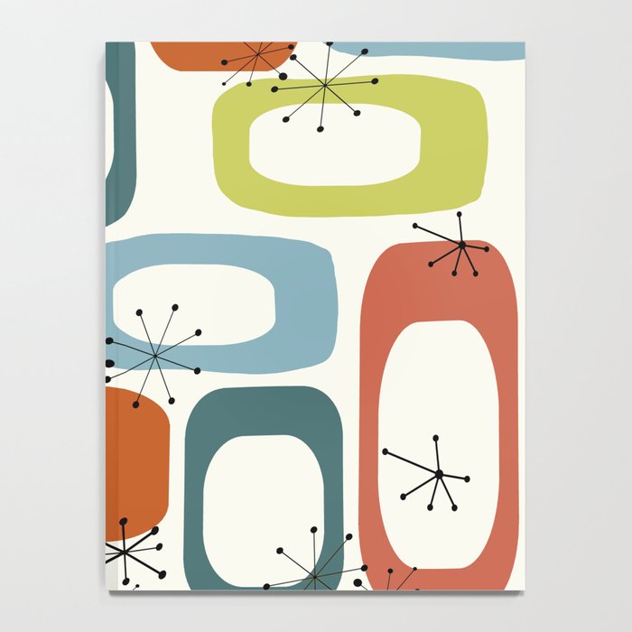 Mid Century Modern Shapes 1950s colors  Notebook Gallery Image 4