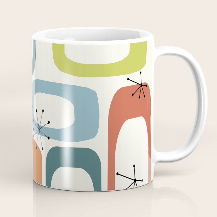 Mid Century Modern Shapes 1950s colors  Coffee Mug Gallery Image 1