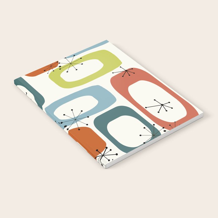 Mid Century Modern Shapes 1950s colors  Notebook Gallery Image 1
