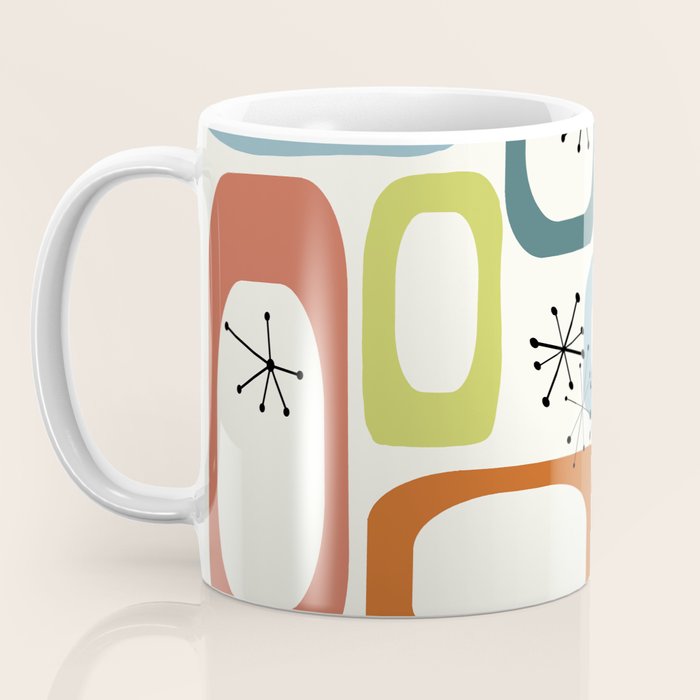 Mid Century Modern Shapes 1950s colors  Coffee Mug Gallery Image 3