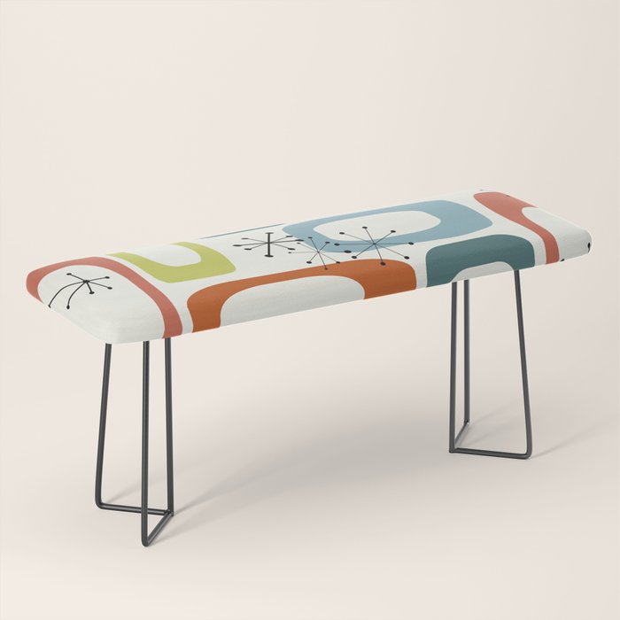 Mid Century Modern Shapes 1950s colors  Bench Gallery Image 1