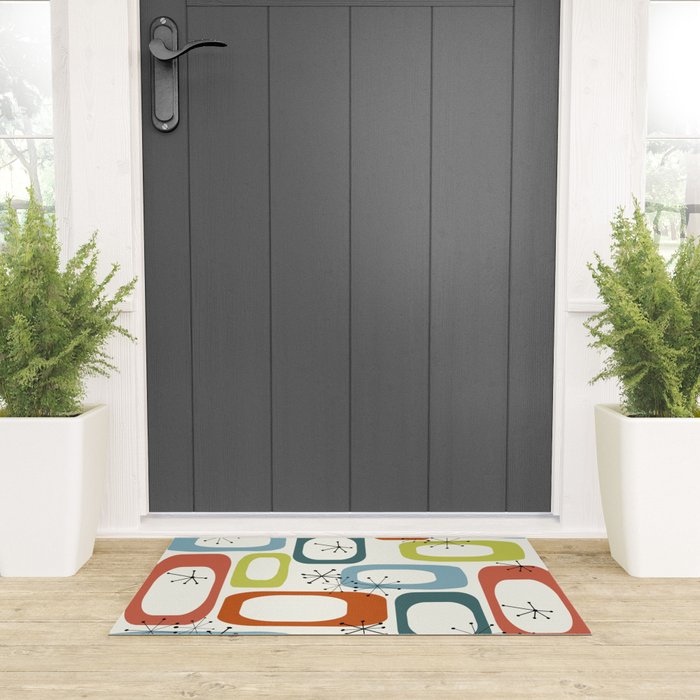 Mid Century Modern Shapes 1950s colors  Welcome Mat Gallery Image 3