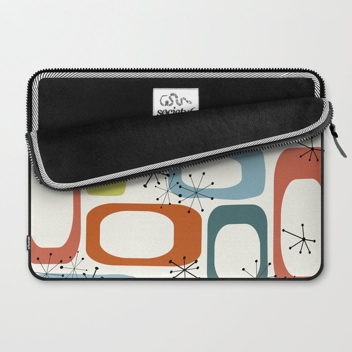 Mid Century Modern Shapes 1950s colors  Laptop Sleeve Gallery Image 2