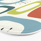 Mid Century Modern Shapes 1950s colors  Bath Mat Gallery Image 3