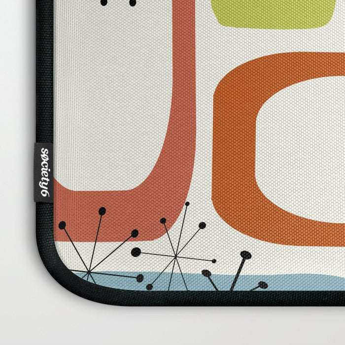 Mid Century Modern Shapes 1950s colors  Laptop Sleeve Gallery Image 3