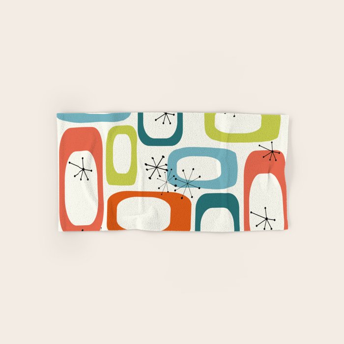 Mid Century Modern Shapes 1950s colors  Bath Towel Gallery Image 1