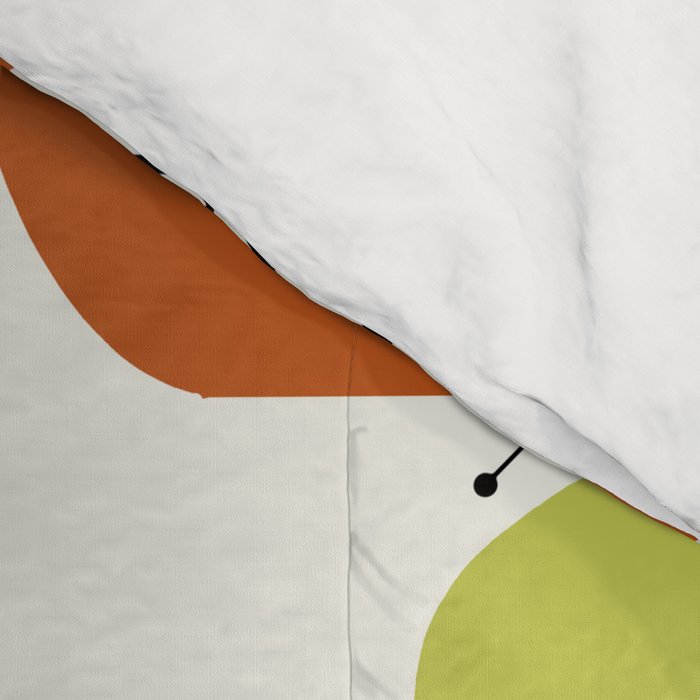 Mid Century Modern Shapes 1950s colors  Comforter Gallery Image 4
