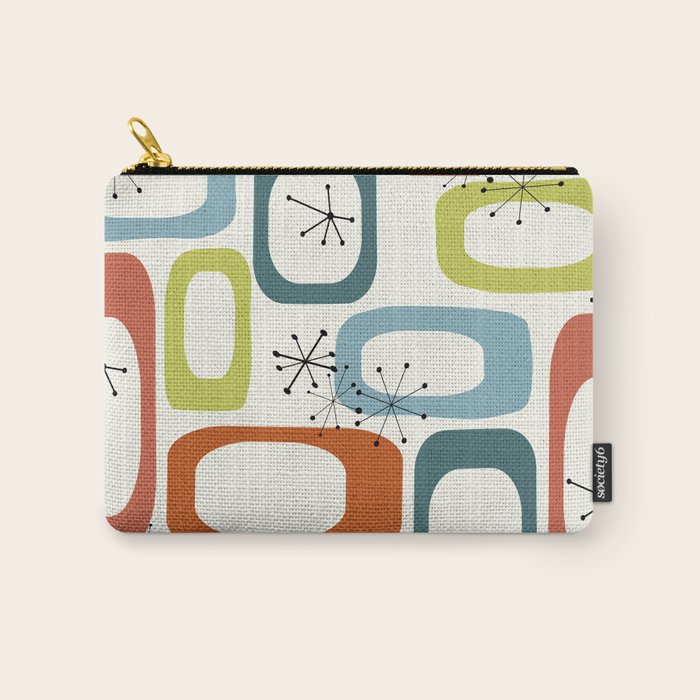 Mid Century Modern Shapes 1950s colors  Carry All Pouch Gallery Image 1