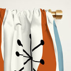 Mid Century Modern Shapes 1950s colors  Window Curtain Gallery Image 2