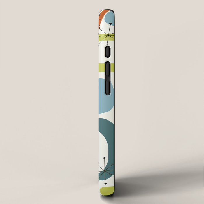 Mid Century Modern Shapes 1950s colors  iPhone Case Gallery Image 2