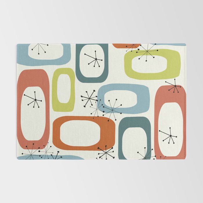 Mid Century Modern Shapes 1950s colors  Rug Gallery Image 2