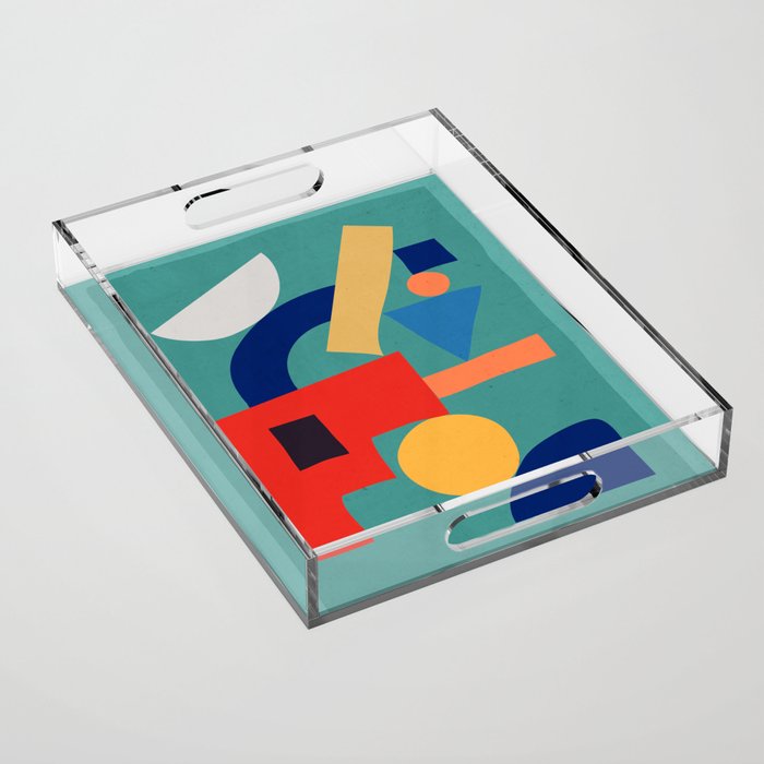 Abstract Shapes Modern Art 6 Acrylic Tray Gallery Image 1