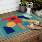 Abstract Shapes Modern Art 6 Outdoor Rug Gallery Image 2