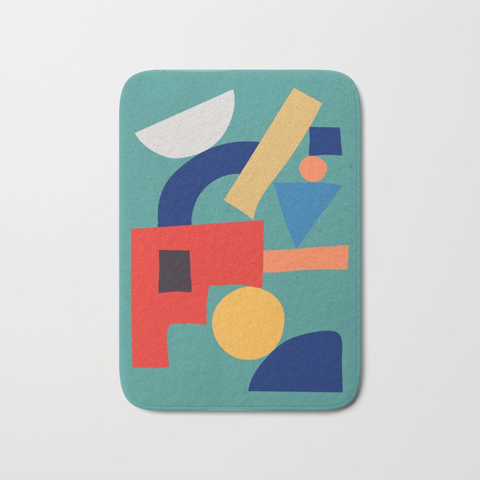Abstract Shapes Modern Art 6 Bath Mat Gallery Image 1