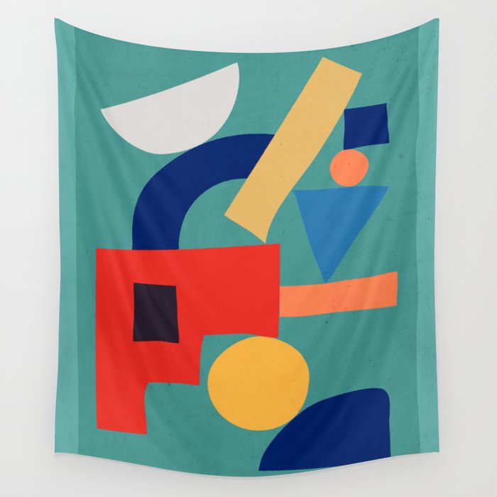 Abstract Shapes Modern Art 6 Wall Tapestry Gallery Image 1