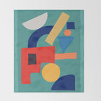 Abstract Shapes Modern Art 6 Throw Blanket Gallery Image 2