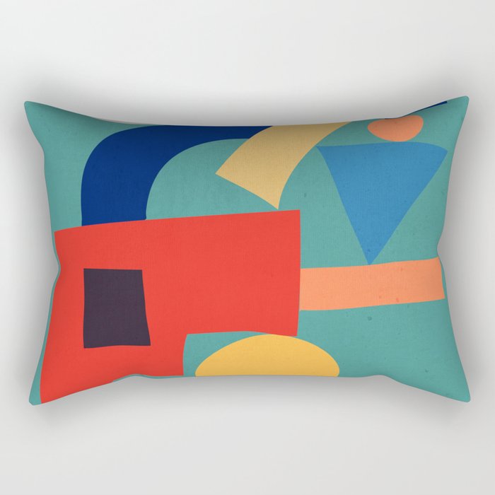 Abstract Shapes Modern Art 6 Rectangular Pillow Gallery Image 1