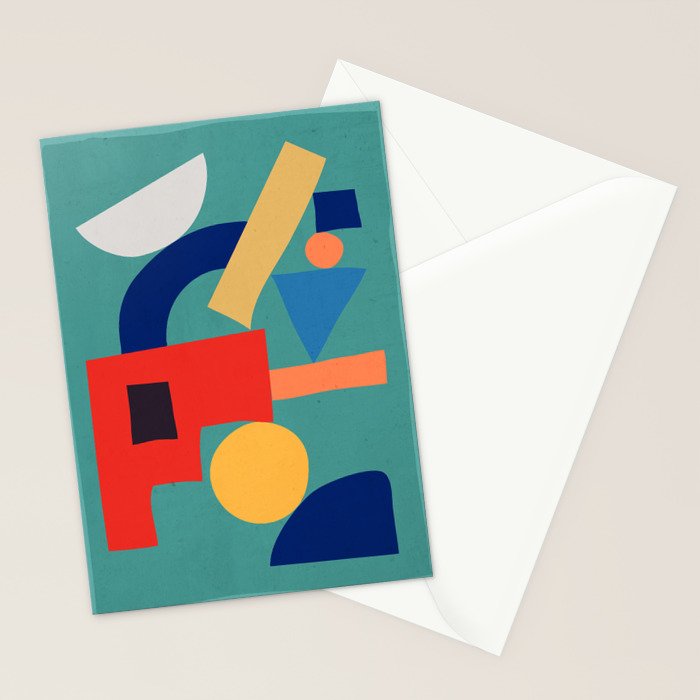 Abstract Shapes Modern Art 6 Stationery Card Gallery Image 2