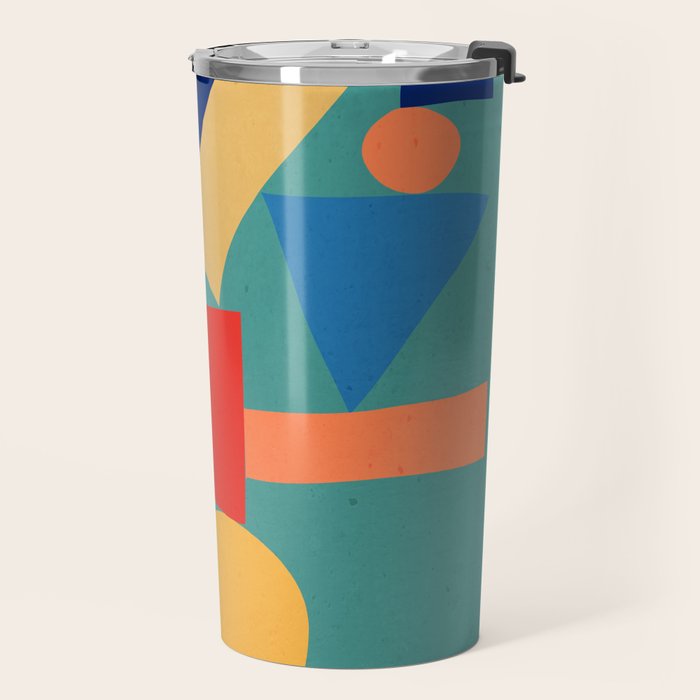 Abstract Shapes Modern Art 6 Travel Mug Gallery Image 2