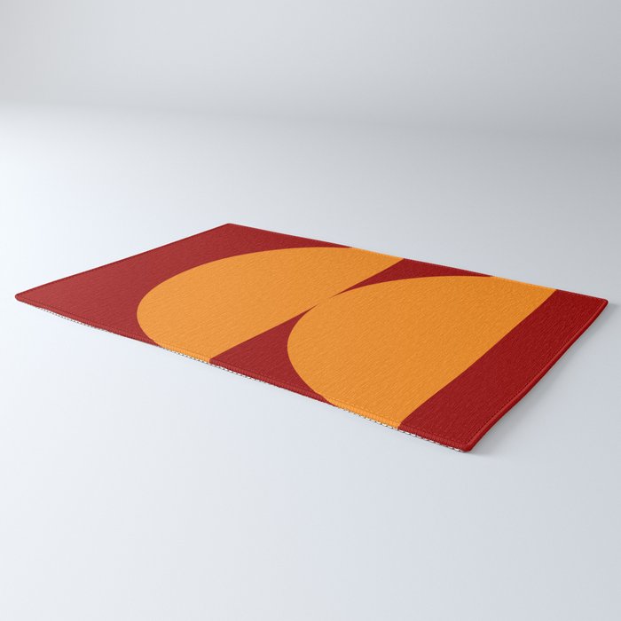 Burnt Umber - Abstract Autumn Sunset Rug Gallery Image 3