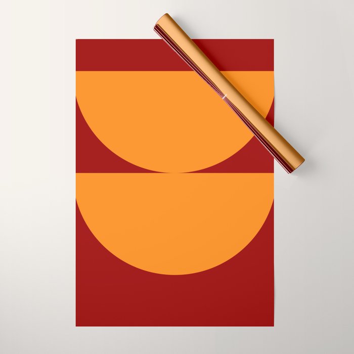 Burnt Umber - Abstract Autumn Sunset Wrapping Paper Gallery Image 1